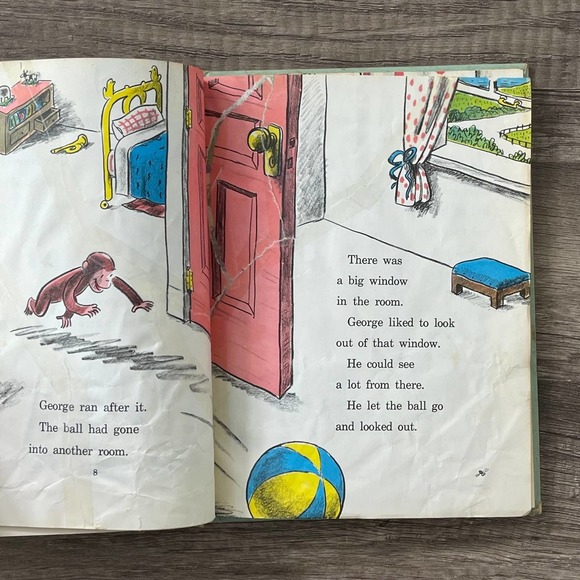 CURIOUS GEORGE FLIES A KITE by MARGRET REY - H.A.REY [ VINTAGE 1958 ] - Picture 5 of 11